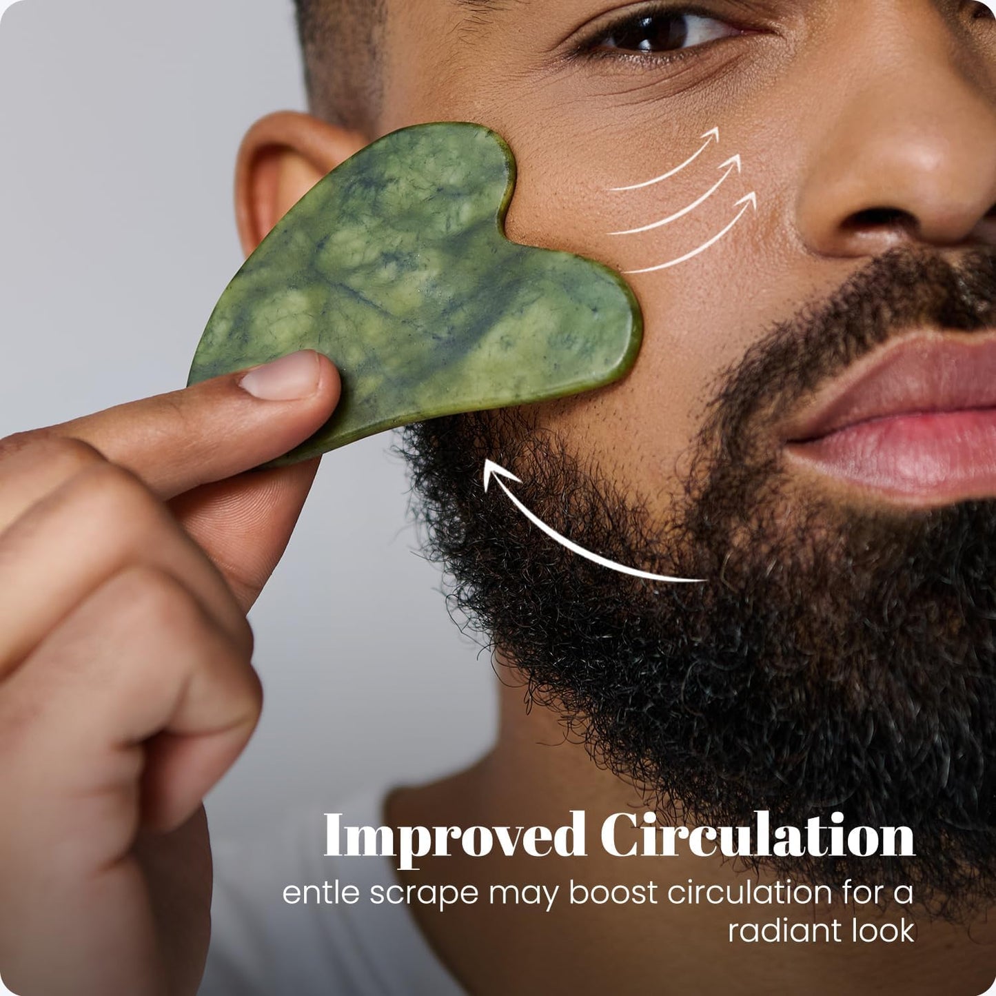 Jade Face Roller And Gua Sha Set For Gentle Facial Massage